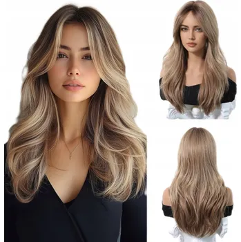 Paruka Paruka dlouhé syntetické vlasy tmavá blond NCDSHAIR dámská