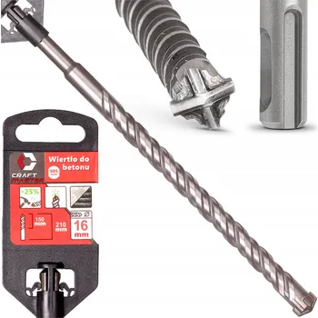 Vrták VRTÁK DO BETONU SDS 16 x 210 mm SDS-PLUS KŘÍŽOVÁ ČEPEL VÝKONNÝ SILNÝ