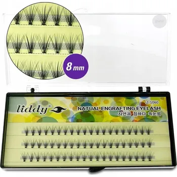 Umělé řasy Hedvábné řasy TRSY Liddy - 8mm - ČERNÉ SEOL