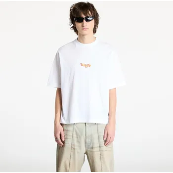 Pánské tričko Tričko Marcelo Burlon County Flame Boxy T-Shirt White/ Red L