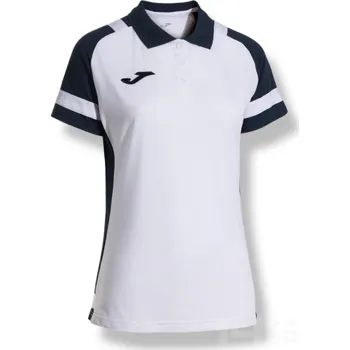Dámské tričko Dámská polokošile JOMA LIDER, barva bílá - tmavě modrá, velikost L