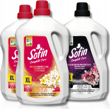 Prací gel SOFIN Tekutý prací prostředek Color Black Ochrana barev a tkanin 2,5 l 150 praní 2+1