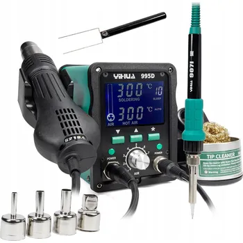 Páječka Stacja Lutownicza Yihua 995D 720W, 2w1 hot air + hrotová LCD PID ESD Safe