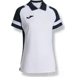 Dámská polokošile JOMA LIDER, barva bílá - tmavě modrá, velikost XL