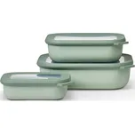 Set misek Rectangular, 500+1000+2000ml, Mepal, světle zelený