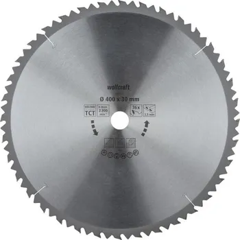 Pilový kotouč WOLFCRAFT 6594000 Pilový kotouč 400x30mm, 36 zubů, hrubé řezy dřeva