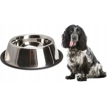 Miska pro psa Jedna kovová miska Trixie stříbrná 0,7 l