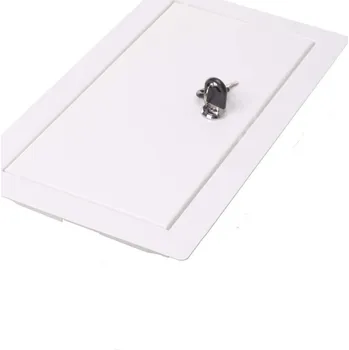 Obraz REVÍZNÍ DVÍŘKA BÍLÁ KOVOVÁ NA KLÍČEK 30x50cm