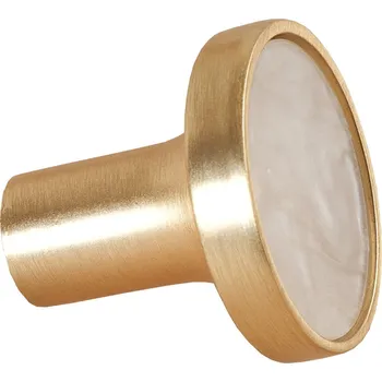 Nábytkové kování Nábytková úchytka HVYT, matná zlatá, 2,5 x 2,5 x 2,8 cm