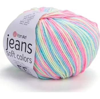 Galanterie Yarn Art Jeans Soft Colors 6204 zelená, žlutá, růžová