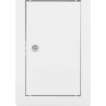 Obraz REVÍZNÍ DVÍŘKA KOVOVÁ BÍLÁ 15x25 NA ZÁMEK