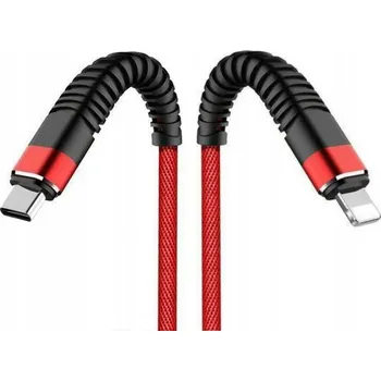 Datový kabel Kabel Pskom USB-C - Apple Lightning 1 m červený