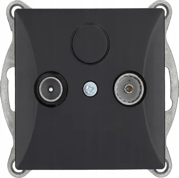 Elektrická zásuvka Anténní zásuvka nástěnná Timex-Elektro černá