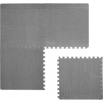 Zátěžová podložka OCHRANNÁ GUMOVÁ PODLOŽKA PODLAHOVÁ PUZZLE 60x60 DO POSILOVNY POD ZAŘÍZENÍ 4 KUSŮ