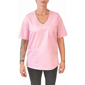 Dámská mikina Mikina světle růžová s krátkým rukávem - L