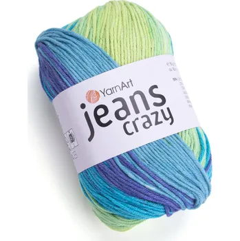 Galanterie Yarn Art Jeans Crazy 8218 modrá, fialová, zelená, tyrkysová