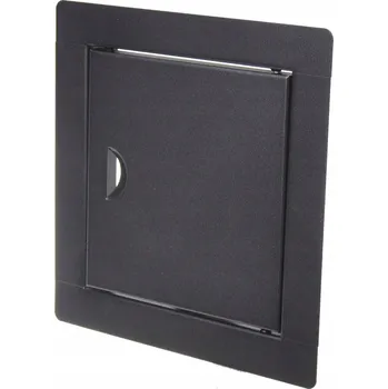 Obraz REVÍZNÍ DVÍŘKA INSPEKČNÍ ČERNÁ KOVOVÁ KLAPKA ZÁPADKA 20x25cm