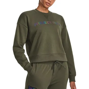 Dámská mikina Mikina Under Armour Pjt Rck HW Leg Day Crew-GRN 1380195-390 Velikost S