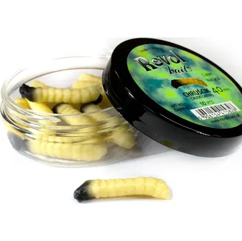 Umělá nástraha Revol Baits nástraha Caddis Larva 40mm příchuť krevetka, barva natural 10ks