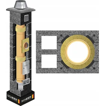 Komín Keramický komín systémový komínový systém KW2 fi 180 4m Standard 36x54