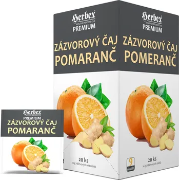 Horký nápoj Čaj zázvorový pomeranč - Herbex 20x2g