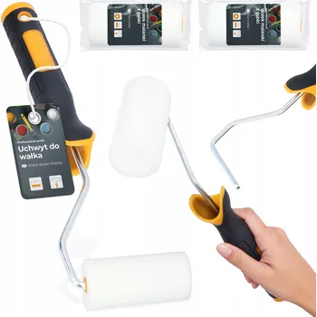 Malířský váleček 2x VÁLEČEK MALÍŘSKÝ Pěnový 10 cm Náhradní Pro Malování Nábytku Mini Houbový S Rukojeťí H0