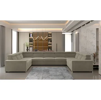 Sedací souprava Rozkládací rohová sedačka BERTA U béžová