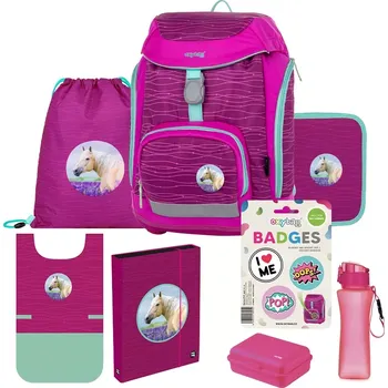 Školní batoh Školní set 8ks OXY Sherpy Pink