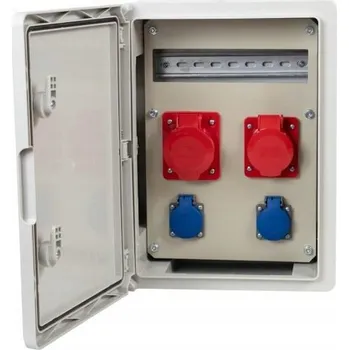 Rozvaděč Staveništní rozvaděč 16A 5P, 32A 5P, 2x230V, 12 MODULŮ f-elektro