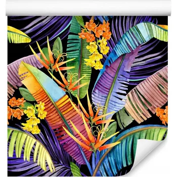 Tapeta Tapeta do obýváku Dekor Exotické LISTY Džungle