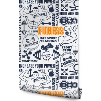 Fototapeta Mládežnická tapeta TĚLOCVIČNA Trénink Fitness Dekor
