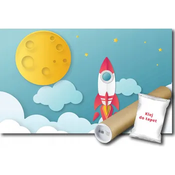 Fototapeta Vliesová fototapeta 416x290 Dětská - Raketa a měsíc + lepidlo