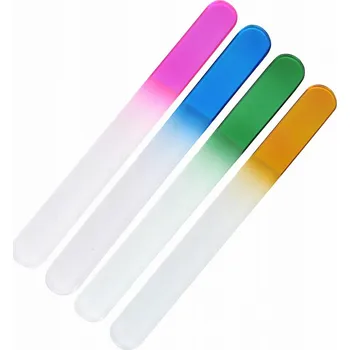 Vrták Pilník na ruce Bass Cosmetics jednoduchý, skleněný, vícebarevný