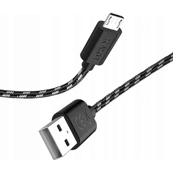Datový kabel Kabel Kaku USB - microUSB typ B 1 m stříbrný