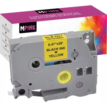 Pásek do tiskárny Páska do tiskárny BROTHER TZ-631 12mm Žlutá - Prémiová kvalita