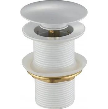 Sifon Zátka umyvadlová Click-Clack bez přepadu kulatý Swiss Meyer bílá