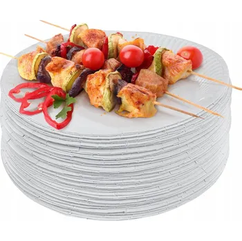 Jednorázové nádobí Papírový talíř Tedmark 15 cm bílý, biologicky rozložitelný, 100 ks