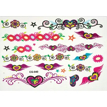 Odstranitelné tetování Smyvatelné tetování pro děti SRDCE CG040