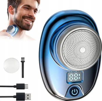 Holicí strojek MINI PŘENOSNÝ ELEKTRICKÝ HOLICÍ STROJEK PRO MUŽE + ČISTICÍ KARTÁČEK