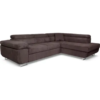 Sedací souprava Rozkládací rohová sedačka STEVIA hnědá