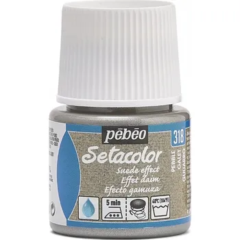 Speciální výtvarná barva Barva na textil Pébéo Setacolor Opaque Suede effect - 318 Pebble Objem: 45 ml
