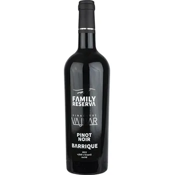 Víno Vinařství Vajbar, Pinot Noir, FAMILY RESERVA, výběr z hroznů, 2022, 15,5%, 0,75 l, (holá láhev)