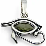 Drakkaria HOROVO OKO stříbrný přívěsek s vltavínem, Ag 925