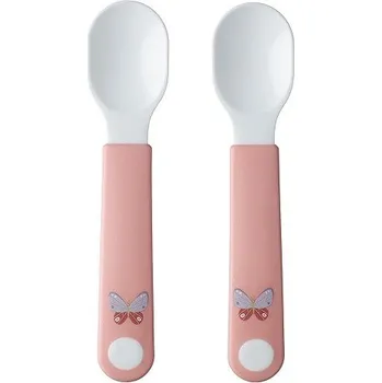 dětská jídelní sada Dětské tréninkové lžičky Mio, 2ks, 6m+, Mepal, květiny a motýlci