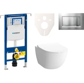 Bidet Cenově zvýhodněný závěsný WC set Geberit do lehkých stěn / předstěnová montáž+ WC VitrA VitrA Shift SIKOGES4N7