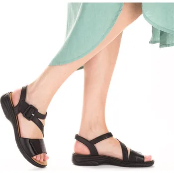 Dámské sandále Dámské kožené sandále 64561-00 Rieker černá Barva: schwarz, Velikost: 41