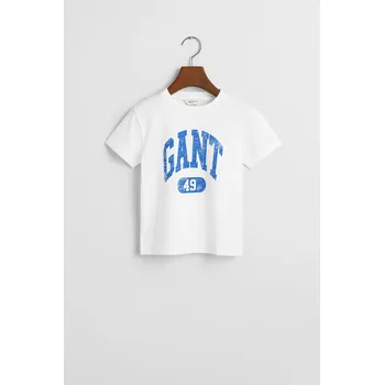 Dívčí tričko TRIČKO GANT 49 ARCH RELAXED T-SHIRT WHITE