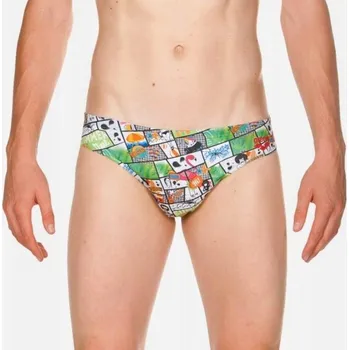Pánská móda H773 ARENA SUMMER COMICS BRIEF 5,5cm PÁNSKÉ PLAVKY SLIPOVÉ D8 UK40