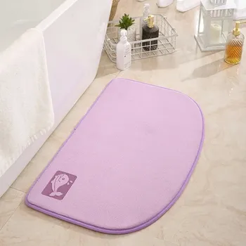 Protiskluzová podložka Koupelnová protiskluzová rohož s paměťovou pěnou - Fialová,40x60cm