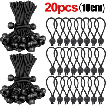 Stan Černé multifunkční fixační smyčky pro kemping - 20ks - 10cm